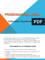 Programación Lineal - Formulación y Solución Gráfica