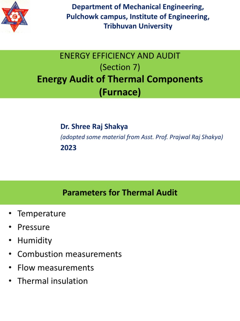 A closer look at Thermal Energy Audit