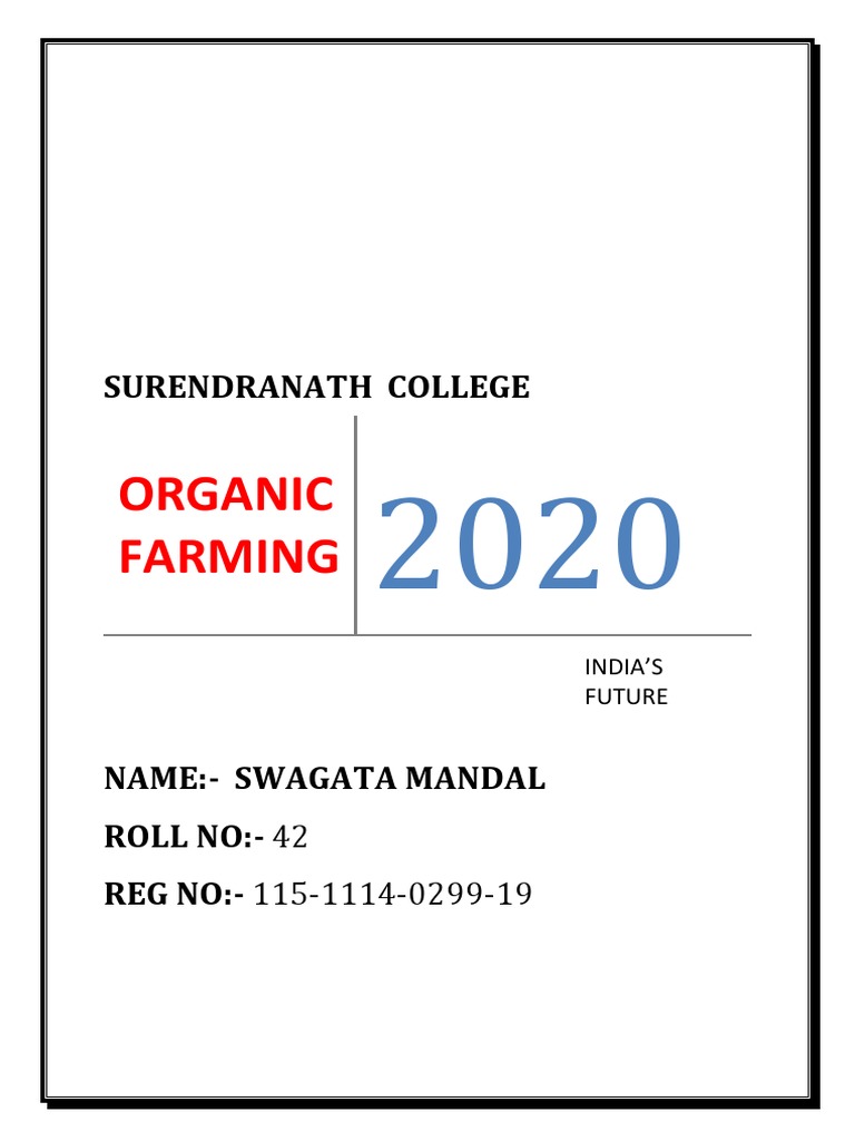 Organic Farming Pdf Agriculture Organic Farming