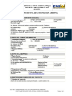 Formulario de Nivel de Categorizacion Ambiental: ( ) Campos Obligatorios