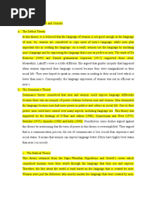 Theories of Language and Gender