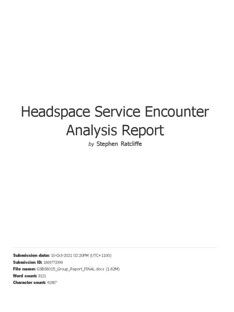 Headspace Service Encounter SEO Analysis | PDF | Mobile App | Meditation