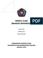 Modul Ajar (Bahasa Indonesia) : Pendidikan Profesi Guru Universitas Muhammadiyah Malang Oktober 2022