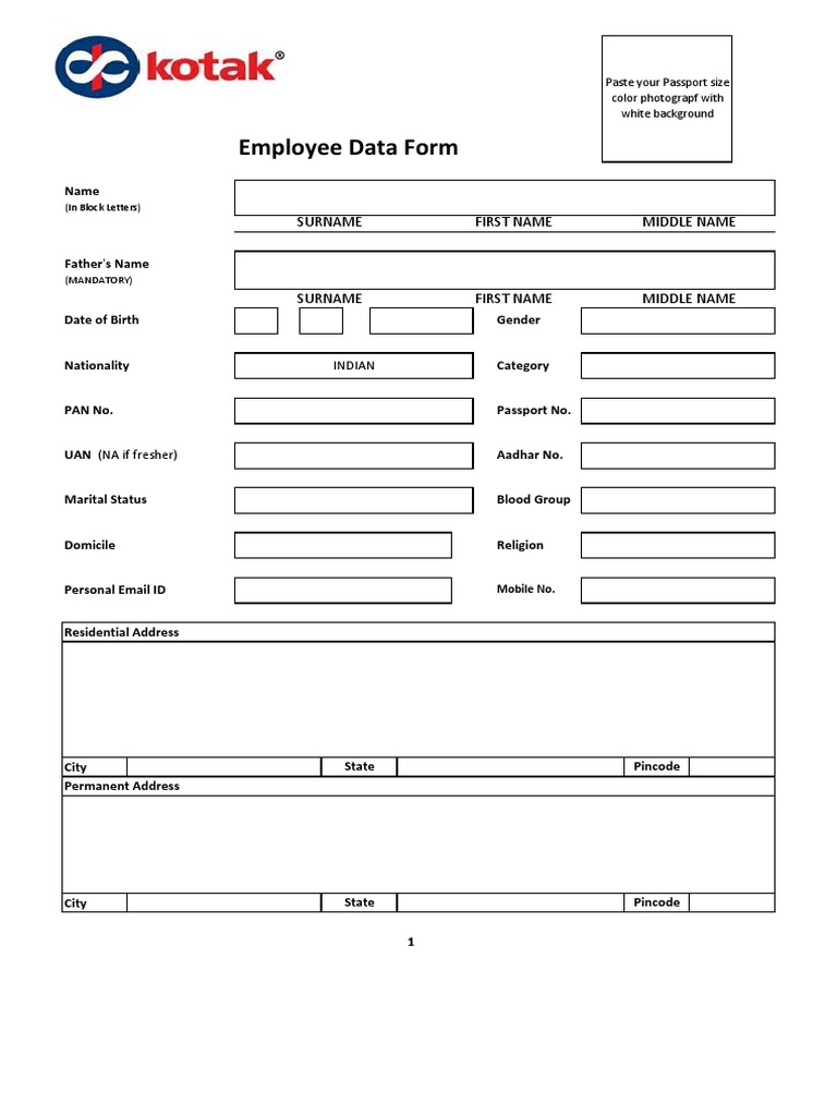 Kotak Joining Kit PDF PDF Information Security Business