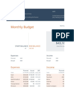 Monthly Budget