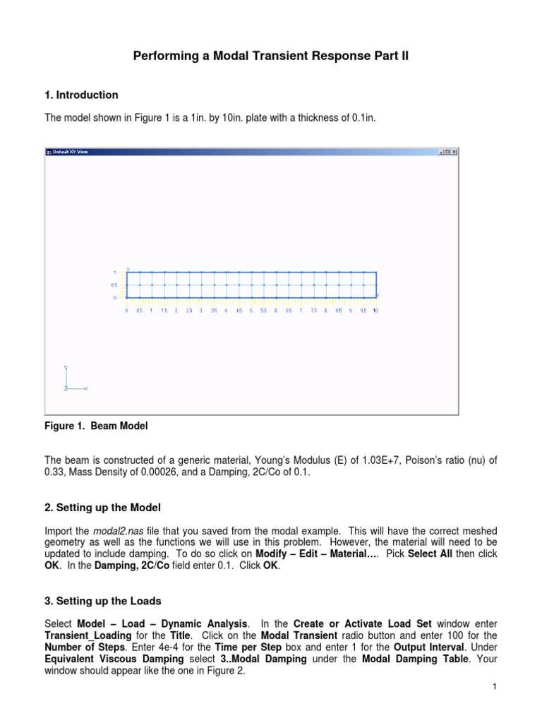 Modal Transient Analysis Guide | PDF | Acceleration | Applied And ...