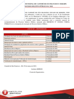 Prefeitura Municipal de Canindé de São Francisco / Sergipe Edital de Processo Seletivo Público 01 / 2022