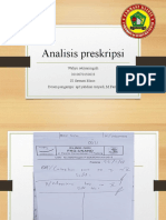 Analisis Preskripsi: Wahyu Setiyaningsih 2010070150023 S1 Farmasi Klinis Dosen Pengampu: Apt - Yahdian Rasyadi, M.Farm