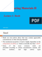 Engineering Materials II: Lecture 1-Steels