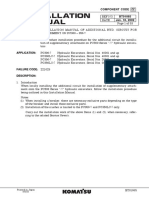 Install Additional Hydraulic Circuit Manual PC300 Excavators