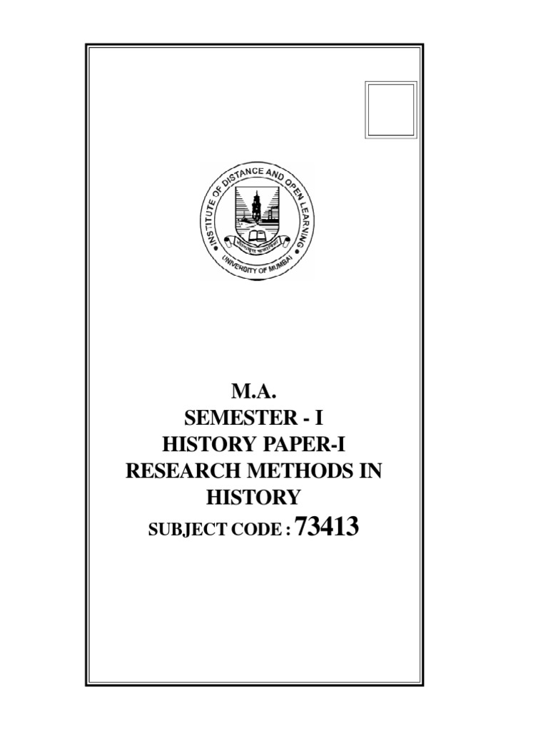 History Paper I | PDF | Science | Historian