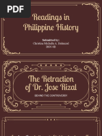 Readings in Philippine History: Christine Michelle A. Balancad BSN 4B