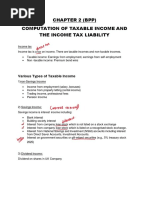 Computation of taxable Income and tax liability