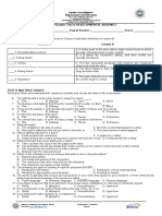 Second Quarter Test in DEVELOPMENTAL READING 7 Name: - Year & Section: - Score: - Test I: Matching Type Column A Column B