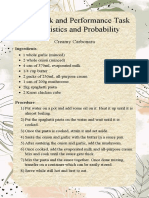 Mini Task and Performance Task in Statistics and Probability