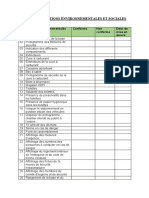 Matrice Actions Environnementales Et Sociales