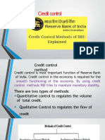 RBI credit control methods