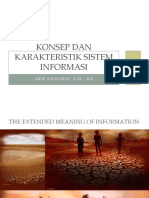 Konsep Dan Karakteristik Sistem Informasi: Arif Zainudin, S.Ip., Ma