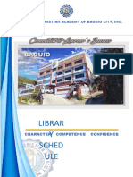 Librar Y Sched ULE: Maranatha Christian Academy of Baguio City, Inc