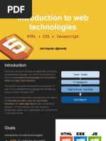 Introduction To Web Technologies: HTML + CSS + Javascript