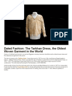 Dated Fashion - The Tarkhan Dress, The Oldest Woven Garment in The World