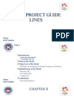 PGDM Project Guide Lines: Name Roll Number