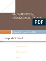 Manajemen Di Lingkungan Global: Rahmanda R. Pratama S.Sos, M.Si