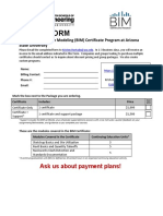 ASU BIM Certificate Program Order Form