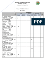 Arts 7 Q3 Periodic Exam Blooms Taxo With Answer Key