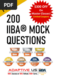 IIBA Exam Model Questions July 2021 Edition