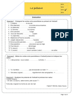 Le Présent: Fiche de Conjugaison 1