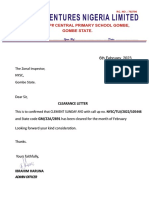 NYSC Clearance Letter