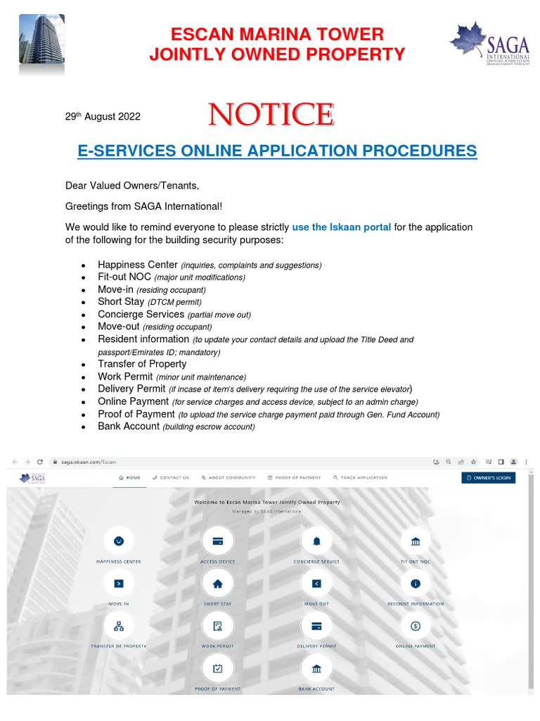 Iskaan Portal Usage for Escan Marina | PDF