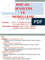 BMÜ-421 Benzetim VE Modelleme: Dr. İlhan AYDIN