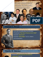 Philippine Presidents and Their Economic Contributions