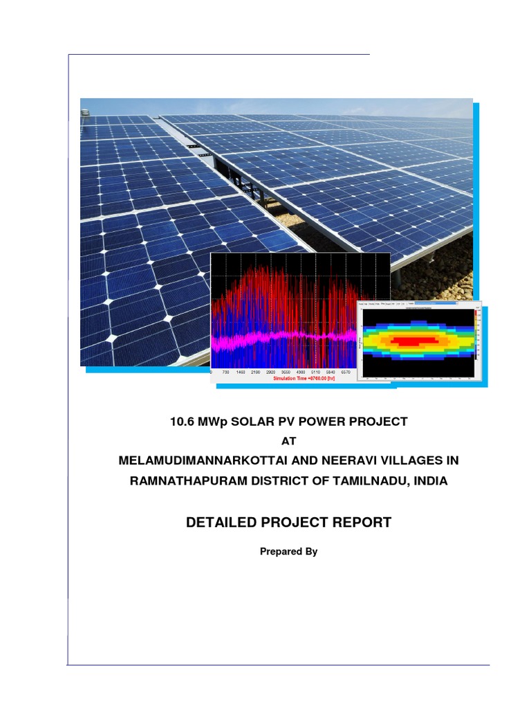 10.6 MW Solar PV Project Report | PDF | Solar Power | Photovoltaics