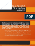 Finding Possible Values of A Random Variable