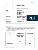 Curriculum Vitae: Name: Subrata Mallick Sheet 1 of 5