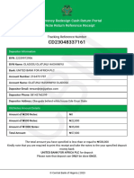 CBN Currency Redesign Cash Return Portal Old Note Return Reference Receipt