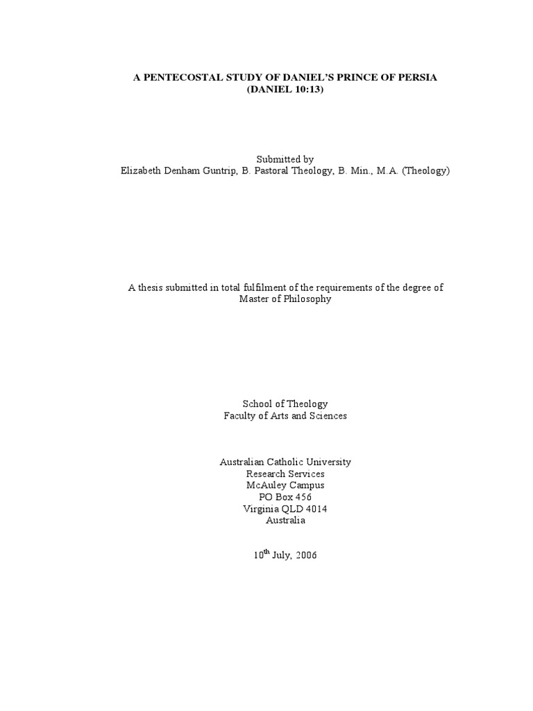 A pentecostal study of daniel s prince of persia daniel 10 13 pdf