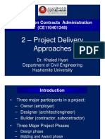 Project Delivery Approaches