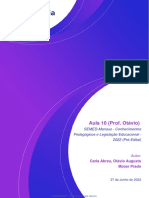 Aula 10 (Prof. Otávio) : SEMED-Manaus - Conhecimentos Pedagógicos e Legislação Educacional - 2022 (Pré-Edital)