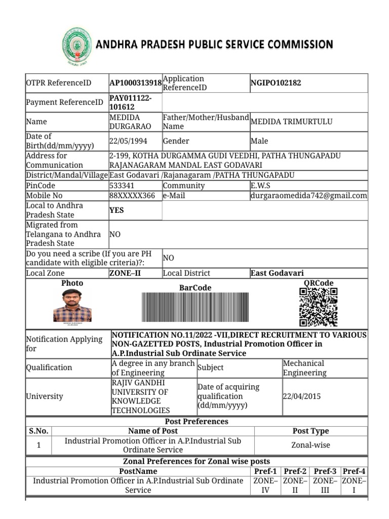 Application for Industrial Promotion Officer | PDF