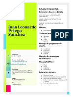 Juan Leonardo Priego Sanchez: Estudiante (Pasante) - Educación de Procedencia