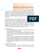 Umbilical Cord Blood Banking: Clinical Benefits