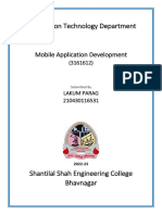 Information Technology Department: Mobile Application Development