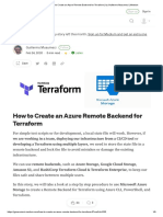 How To Create An Azure Remote Backend For Terraform