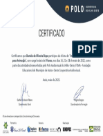Certificado Oficina Ilustração Animação Daniela Bispo
