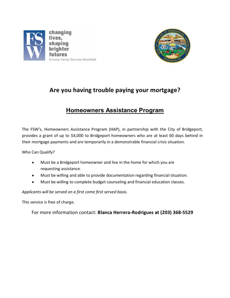 Homeowners Assistance Program Flyer PDF