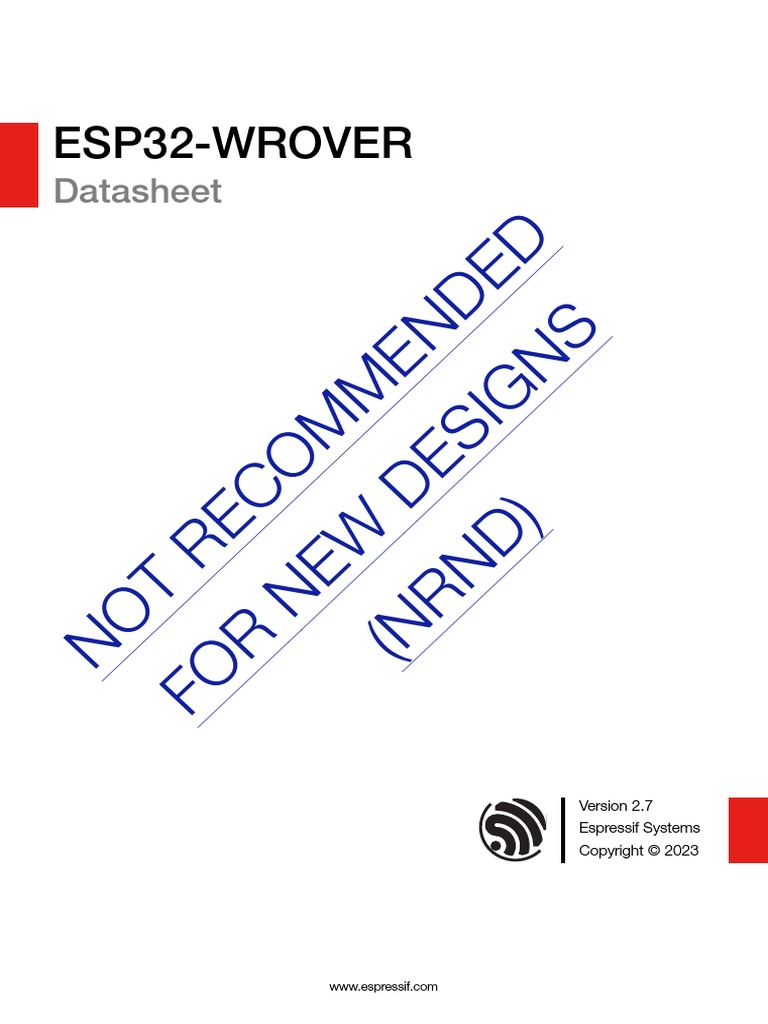 Esp32-Wrover Datasheet en | PDF | Flash Memory | Bluetooth